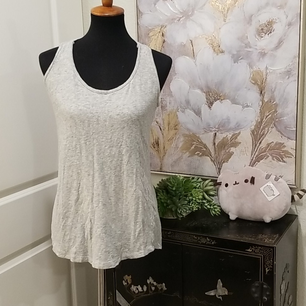 💞4 for $20💞 CAbi - Gray Tank with Gray Stripe